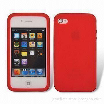 Cases for Apple's iPhone 4G, Made of Silicone Material, Available in Various Colors